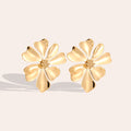 24*27mm Schöne Blume Edelstahl Ohrringe