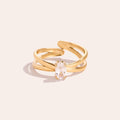 Nice Oval Diamond Edelstahl Ring