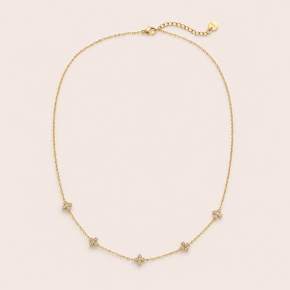 Tiny Lucky Flower Edelstahl Kette