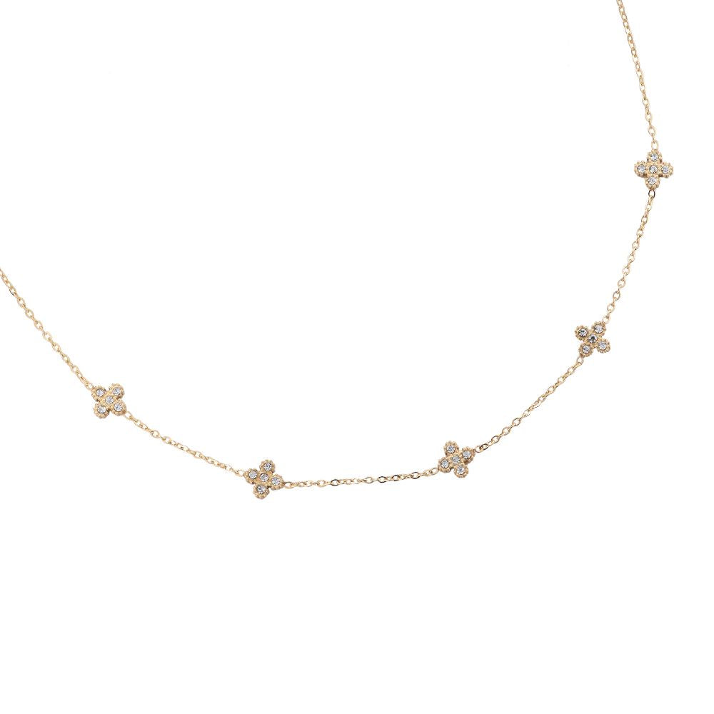 Tiny Lucky Flower Edelstahl Kette