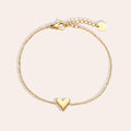 17cm Simple Heart Edelstahl Armband