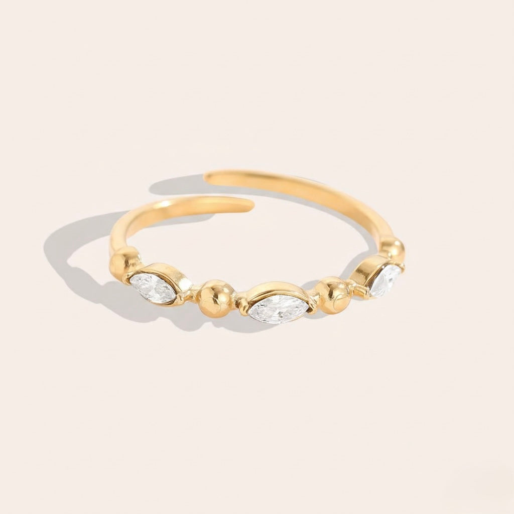 Diamonds Edelstahl Ring