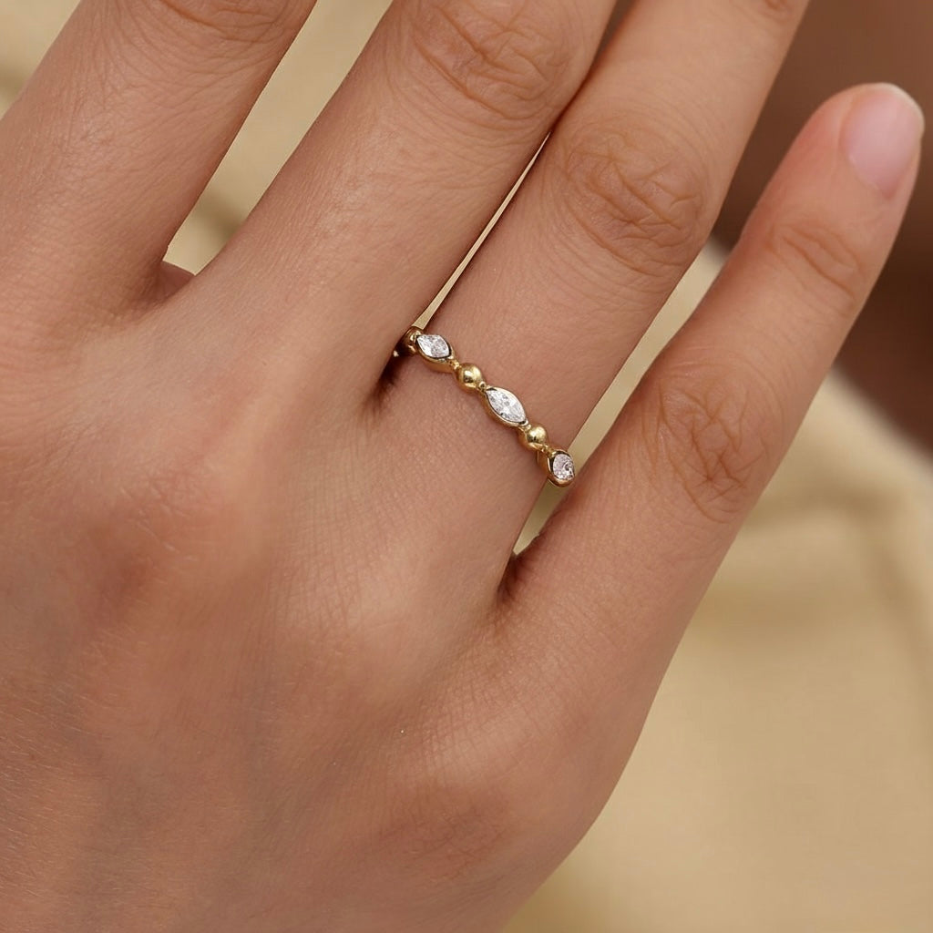 Diamonds Edelstahl Ring