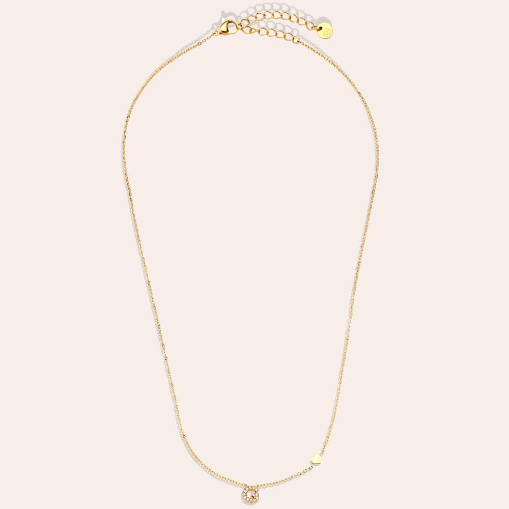 40cm Nice Diamond 26 Alphabet Edelstahl Halskette