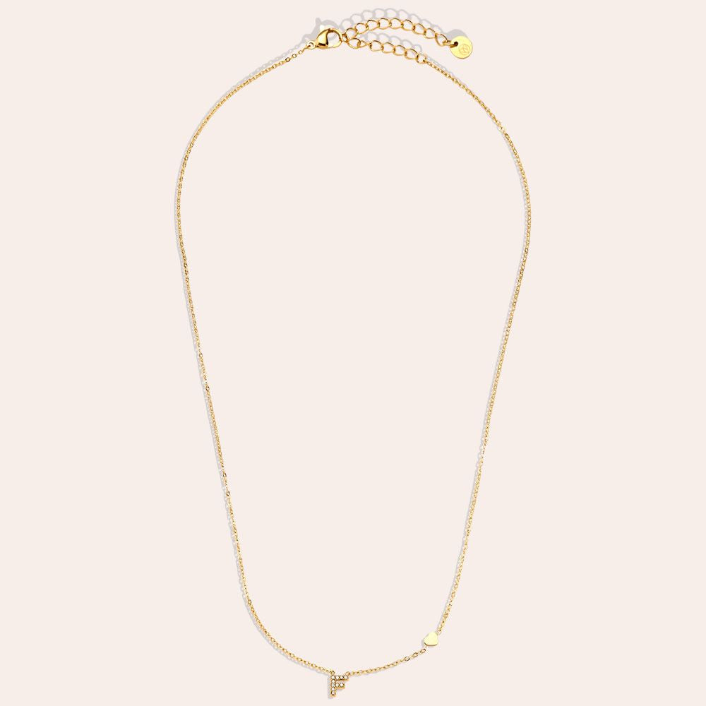 40cm Nice Diamond 26 Alphabet Edelstahl Halskette