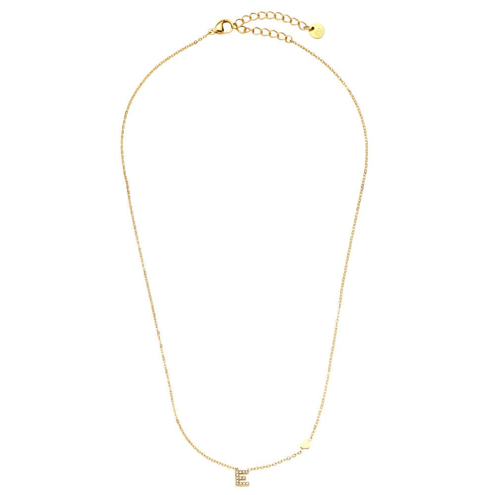 40cm Nice Diamond 26 Alphabet Edelstahl Halskette