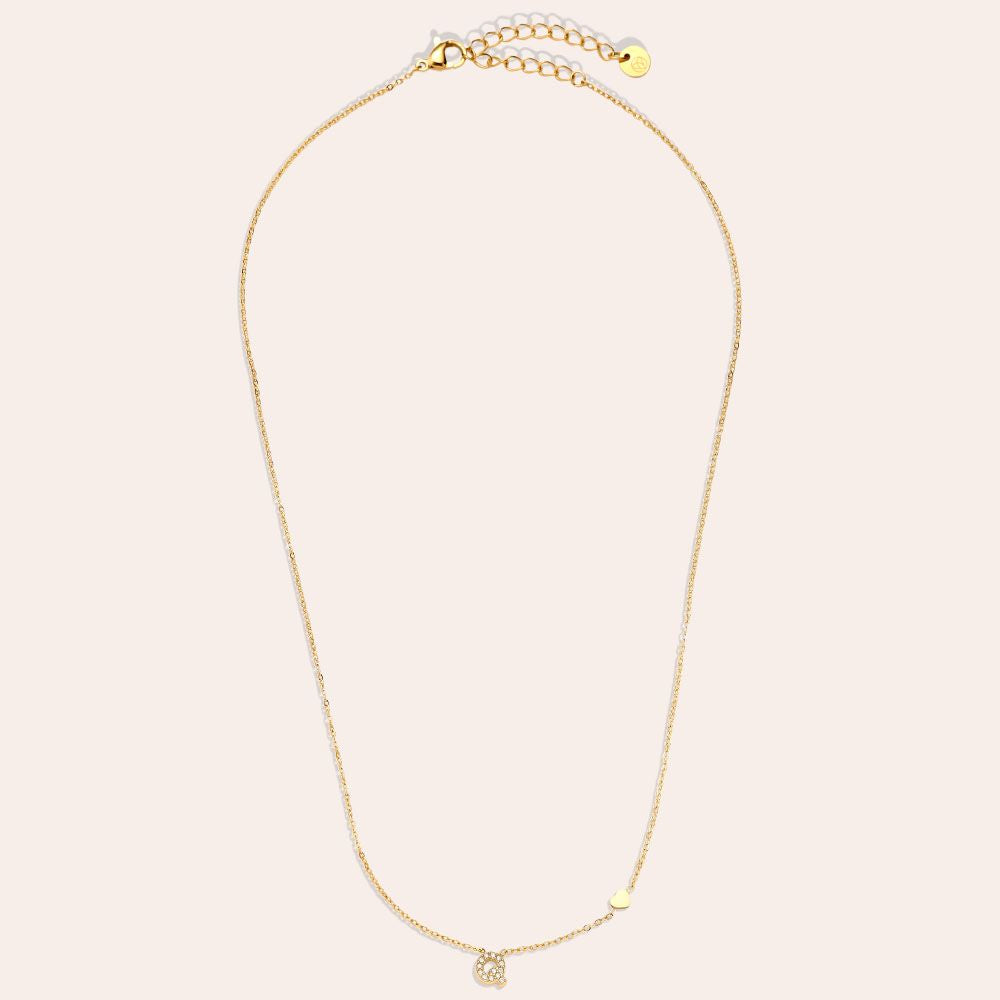 40cm Nice Diamond 26 Alphabet Edelstahl Halskette