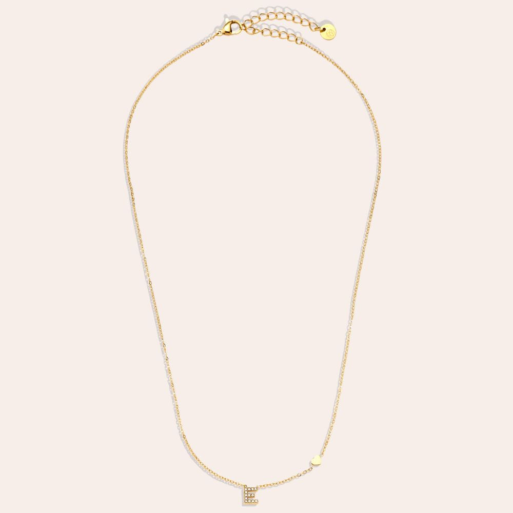 40cm Nice Diamond 26 Alphabet Edelstahl Halskette